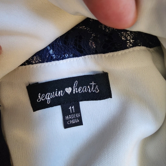 2 Piece Elegant Blue Lace Special Occasion Outfit - Picture 9 of 17